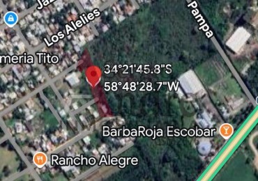 LOTE EN VENTA LAS ORQUIDEAS BARRIO LAMBERTUCCI ESCOBAR